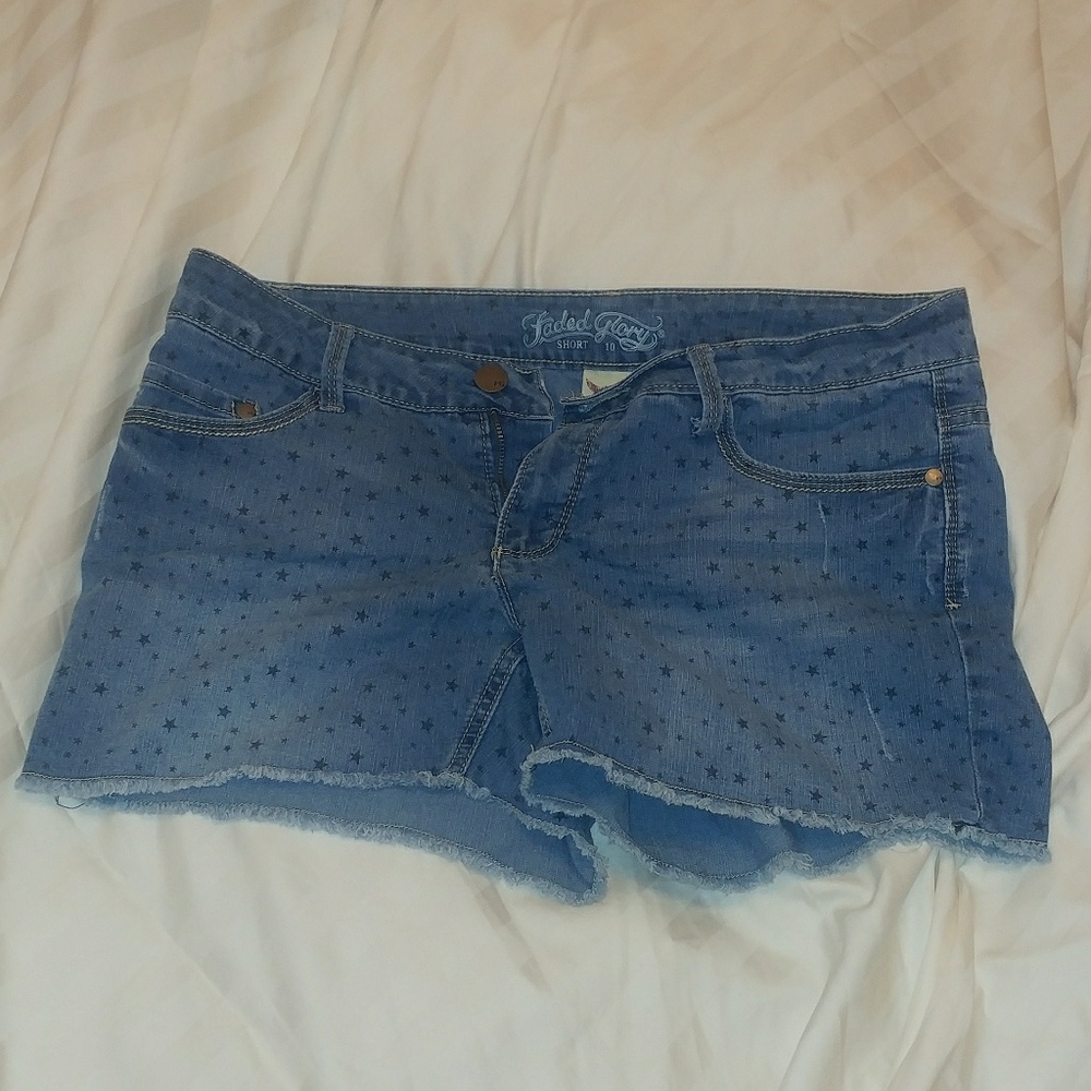Faded Glory Jean shorts with stars
